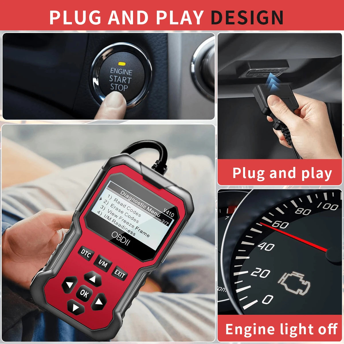 Car Obd2 Scanner Diagnostic Tool Code Reader Engine Fault Code Reader Scanner Can Diagnose All Obd Ii Protocol Cars since 1996