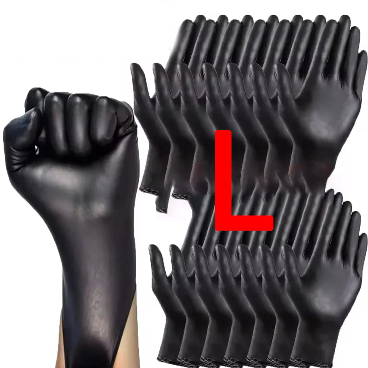 10/20/50/100PCS Bagged Disposable Gloves Black Disposable Gloves Household Kitchen Cooking Tools Car Wash Household Cleaning